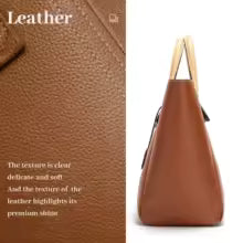 Embossed Leather Handbag and Wallet