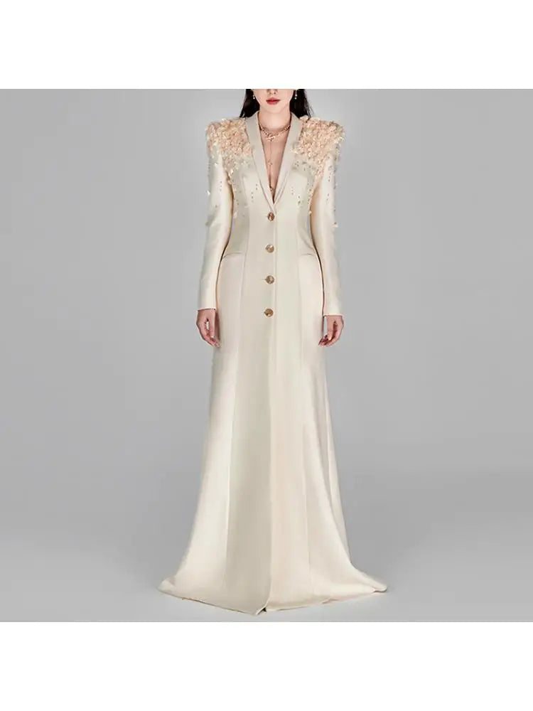 Luxe Floral Embellished Long Dresses